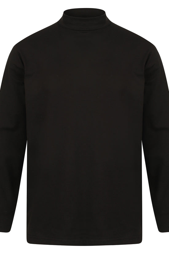 Mens Henbury RollNeck Sweatshirt Long Sleeve Knitwear Top