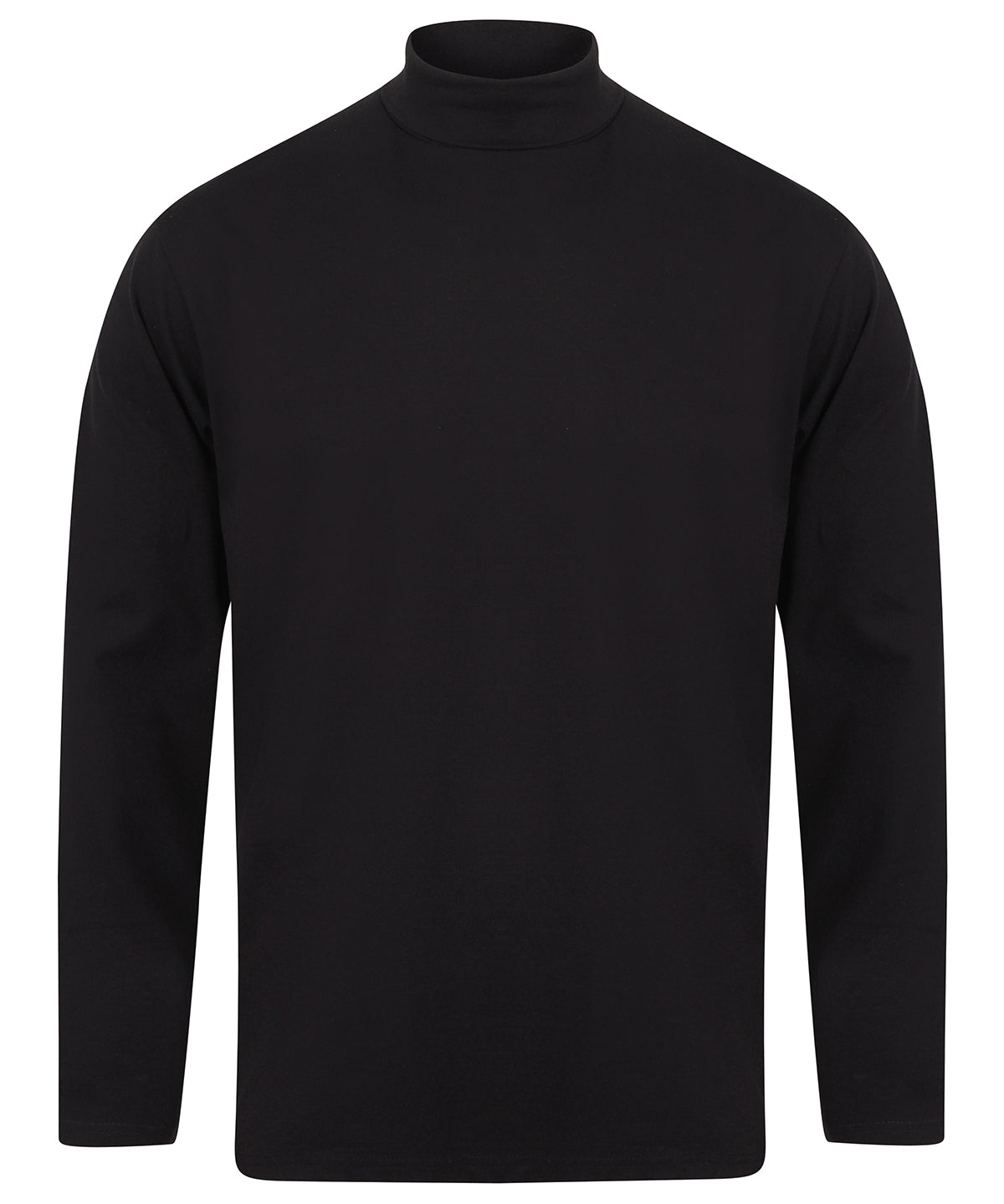 Mens Henbury RollNeck Sweatshirt Long Sleeve Knitwear Top
