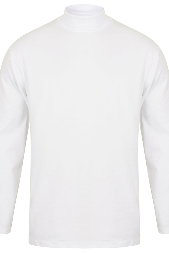 Mens Henbury RollNeck Sweatshirt Long Sleeve Knitwear Top