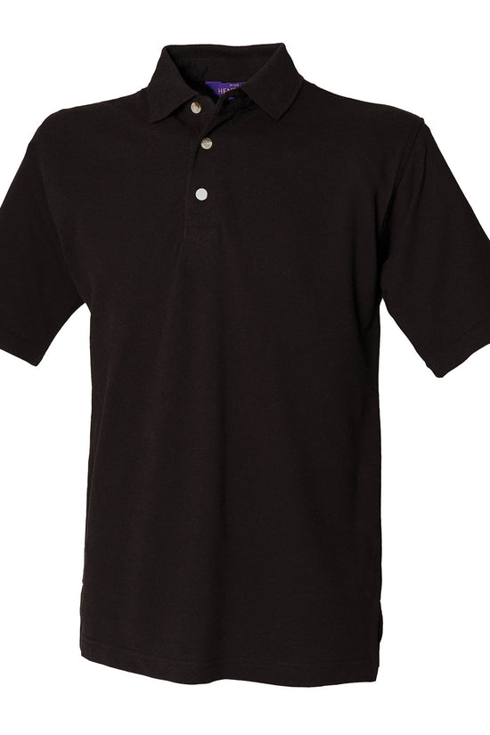 Henbury Classic Cotton Pique Polo with StandUp Collar Male Plus Sizes