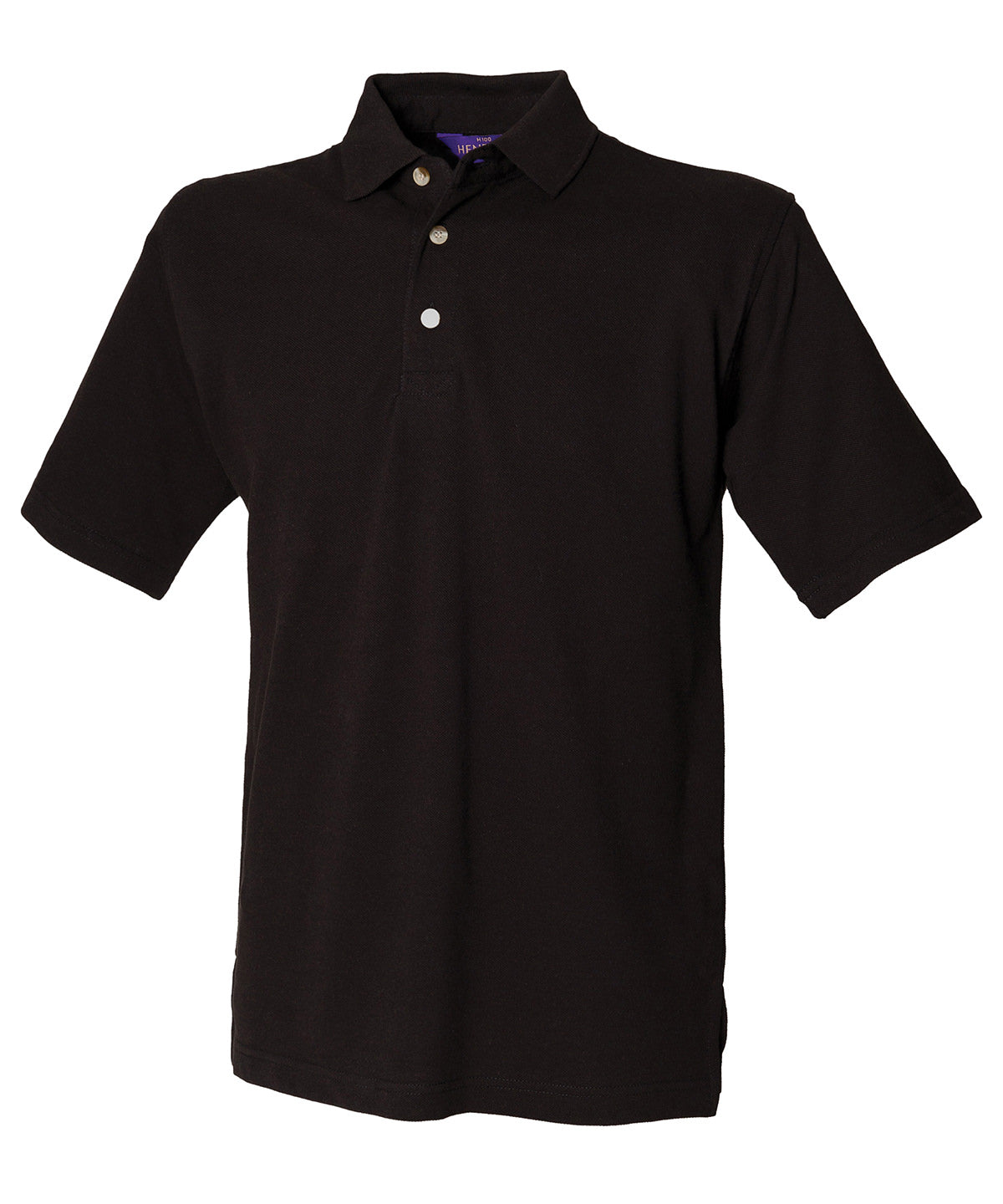 Henbury Classic Cotton Pique Polo with StandUp Collar Male Plus Sizes
