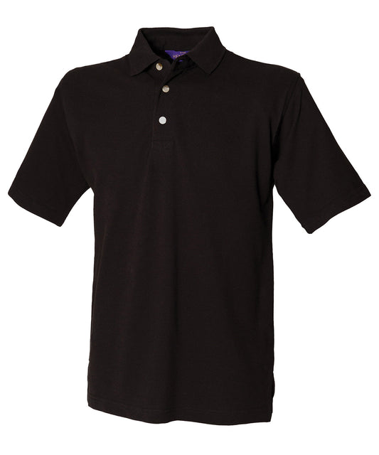 Henbury Classic Cotton Pique Polo with StandUp Collar Male Plus Sizes