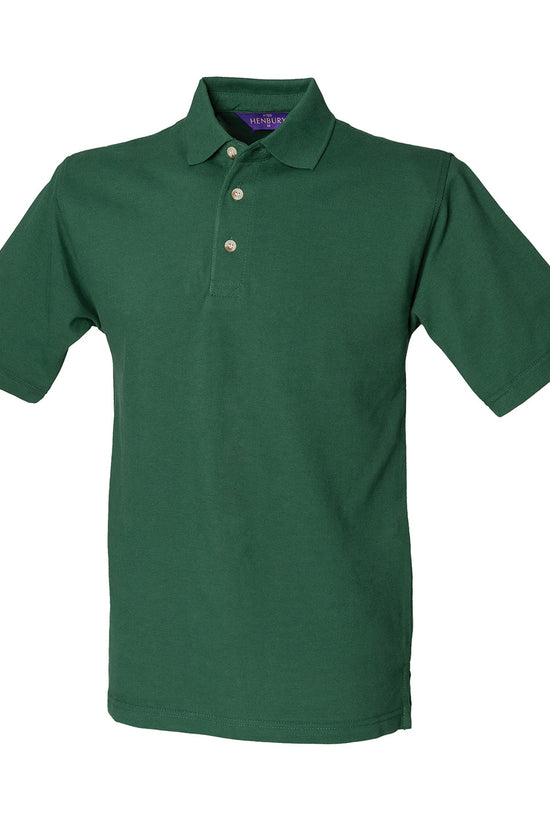 Henbury Classic Cotton Pique Polo with StandUp Collar Male Plus Sizes