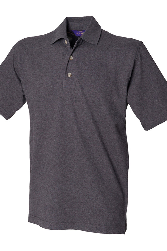 Henbury Classic Cotton Pique Polo with StandUp Collar Male Plus Sizes
