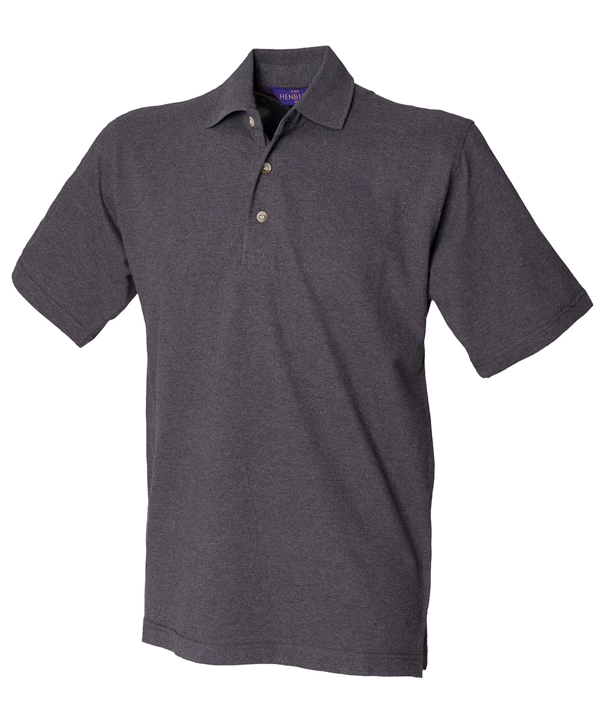 Henbury Classic Cotton Pique Polo with StandUp Collar Male Plus Sizes