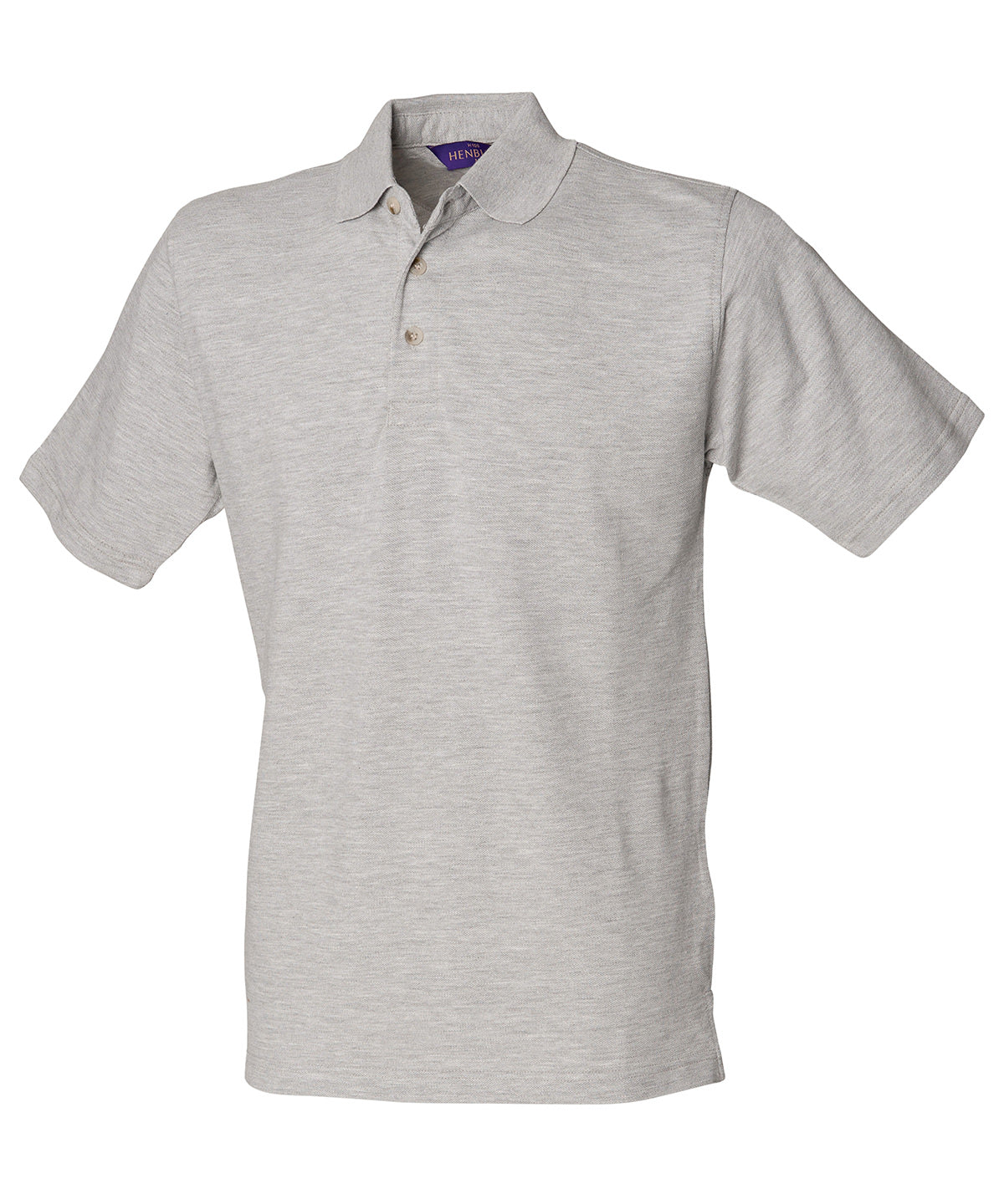 Henbury Classic Cotton Pique Polo with StandUp Collar Male Plus Sizes