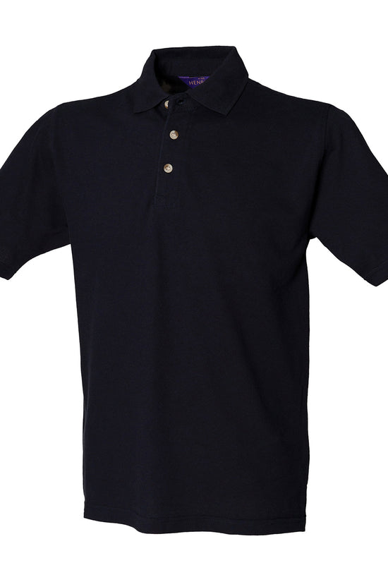 Henbury Classic Cotton Pique Polo with StandUp Collar Male Plus Sizes