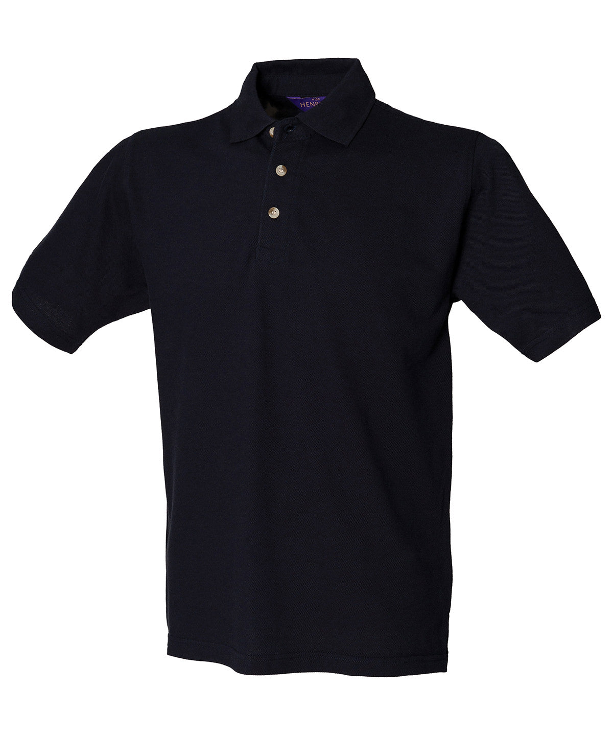 Henbury Classic Cotton Pique Polo with StandUp Collar Male Plus Sizes