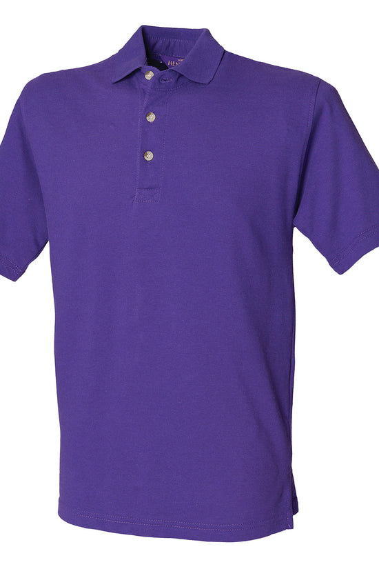 Henbury Classic Cotton Pique Polo with StandUp Collar Male Plus Sizes