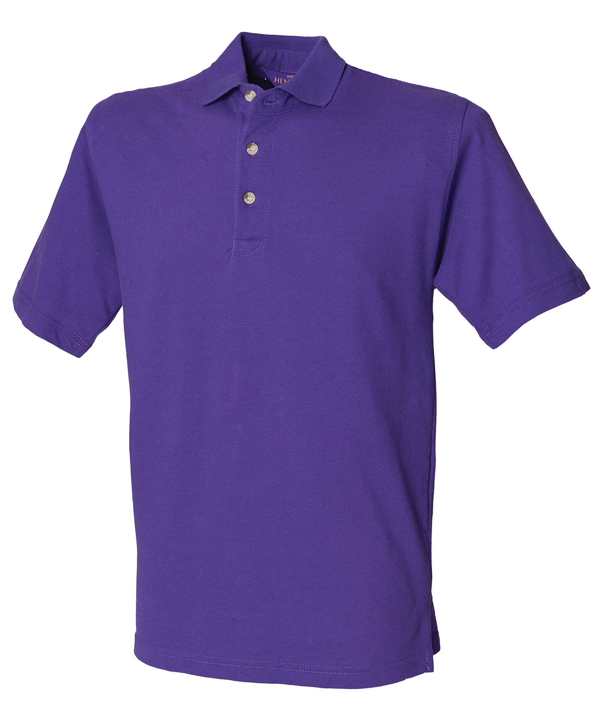 Henbury Classic Cotton Pique Polo with StandUp Collar Male Plus Sizes