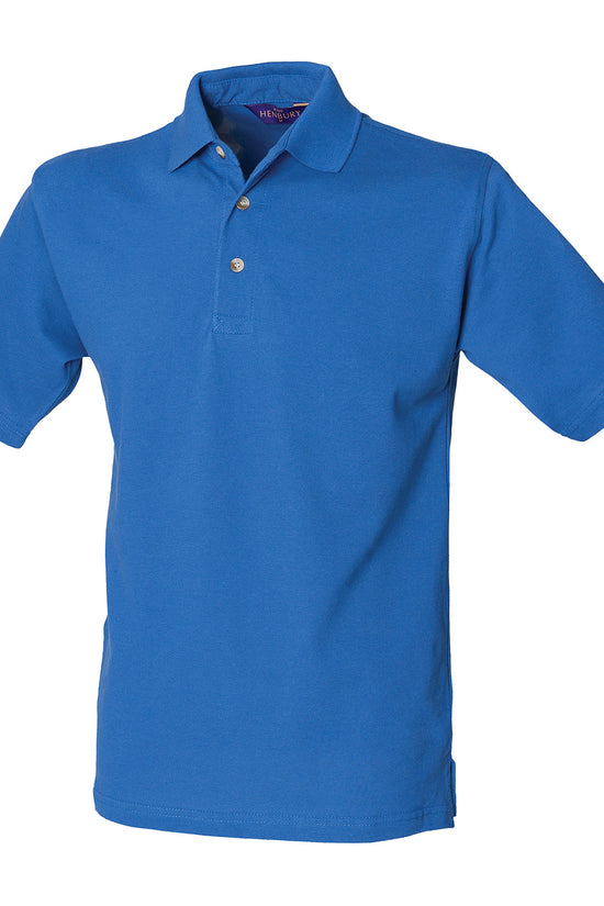 Henbury Classic Cotton Pique Polo with StandUp Collar Male Plus Sizes