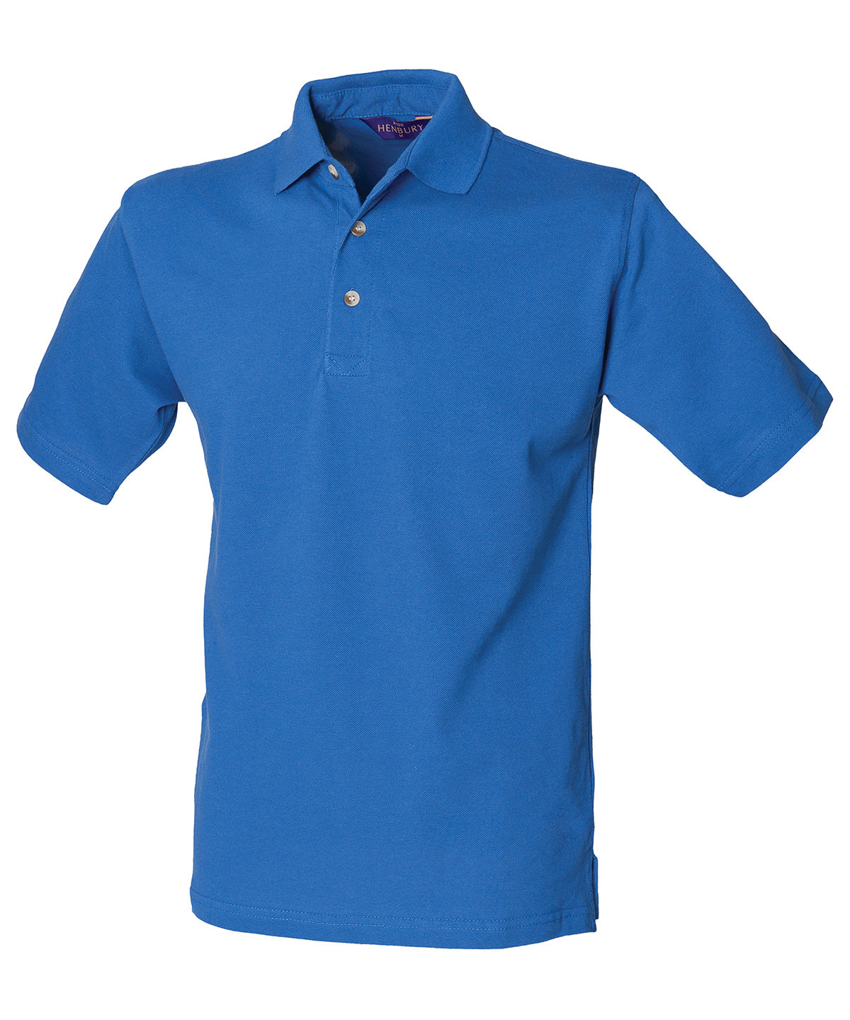 Henbury Classic Cotton Pique Polo with StandUp Collar Male Plus Sizes