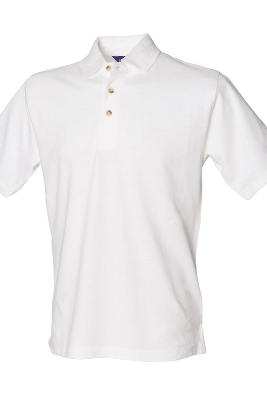 Henbury Classic Cotton Pique Polo with StandUp Collar Male Plus Sizes