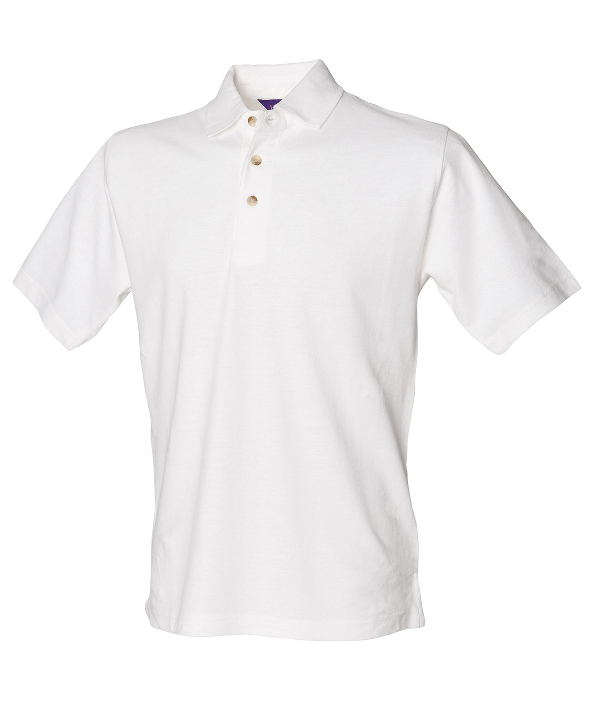 Henbury Classic Cotton Pique Polo with StandUp Collar Male Plus Sizes