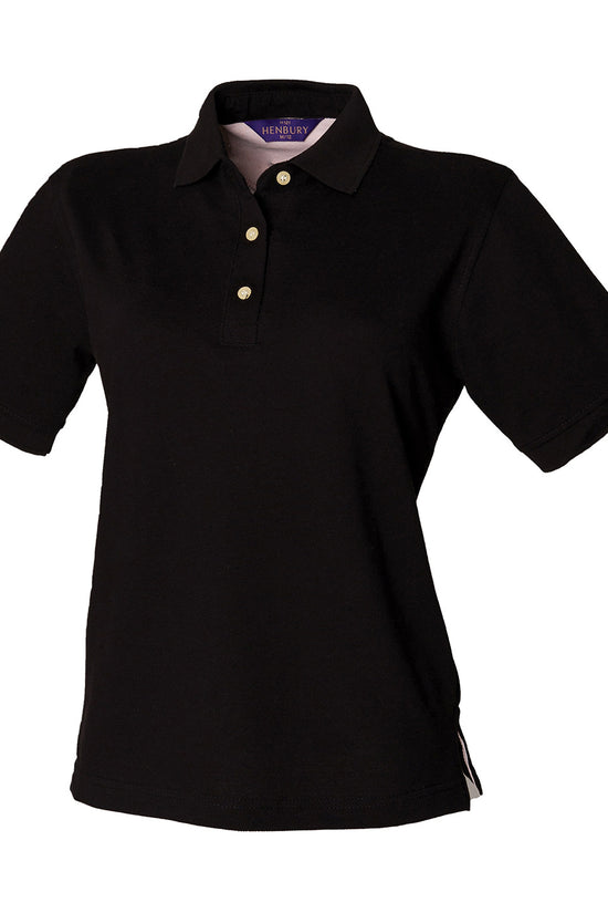 Henbury Womens Classic Cotton Pique Polo Shirt Casual Polo for Women