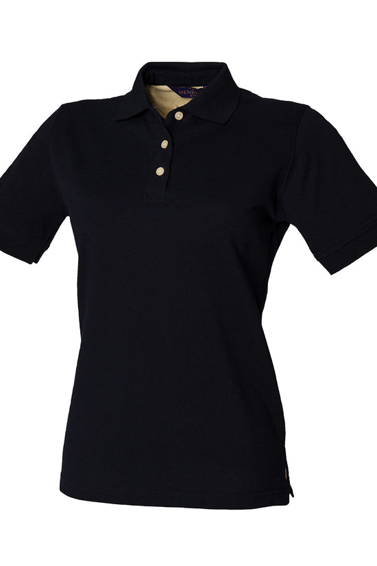 Henbury Womens Classic Cotton Pique Polo Shirt Casual Polo for Women