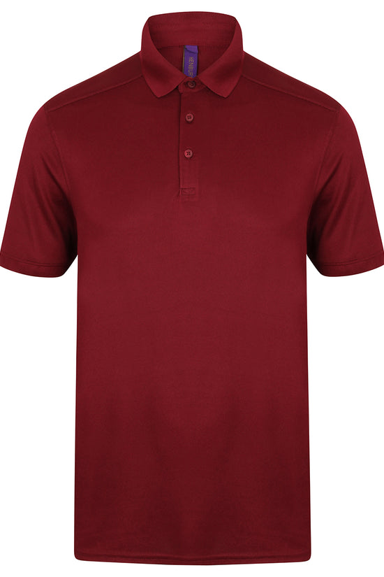Henbury Stretch Slim Fit Wicking Polo Shirt for Men