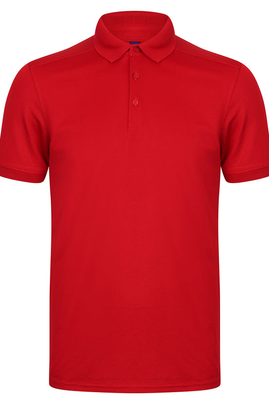 Henbury Stretch Slim Fit Wicking Polo Shirt for Men
