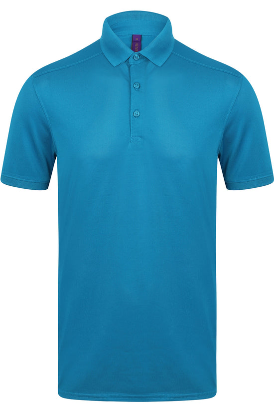 Henbury Stretch Slim Fit Wicking Polo Shirt for Men