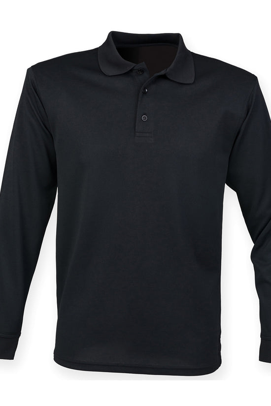 Henbury Coolplus Long Sleeve Polo Shirt Unisex Plus Sizes