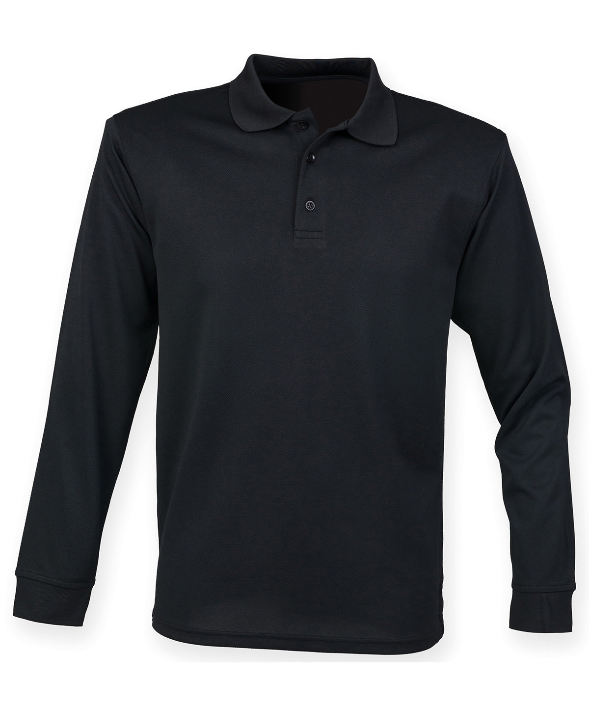 Henbury Coolplus Long Sleeve Polo Shirt Unisex Plus Sizes