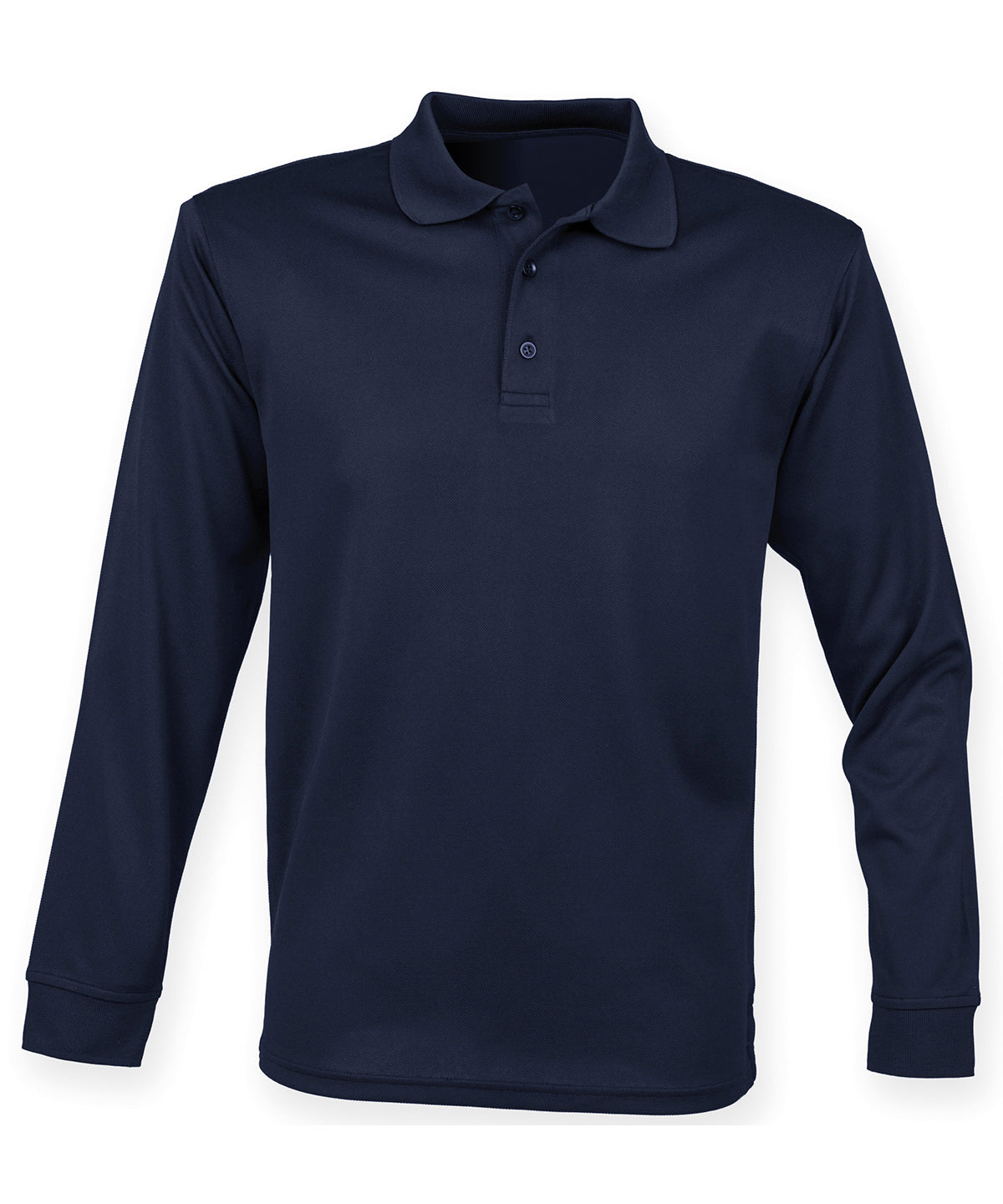 Henbury Coolplus Long Sleeve Polo Shirt Unisex Plus Sizes