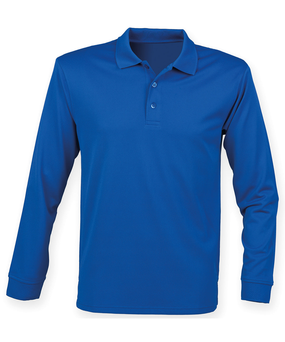 Henbury Coolplus Long Sleeve Polo Shirt Unisex Plus Sizes