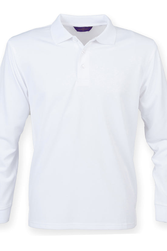 Henbury Coolplus Long Sleeve Polo Shirt Unisex Plus Sizes