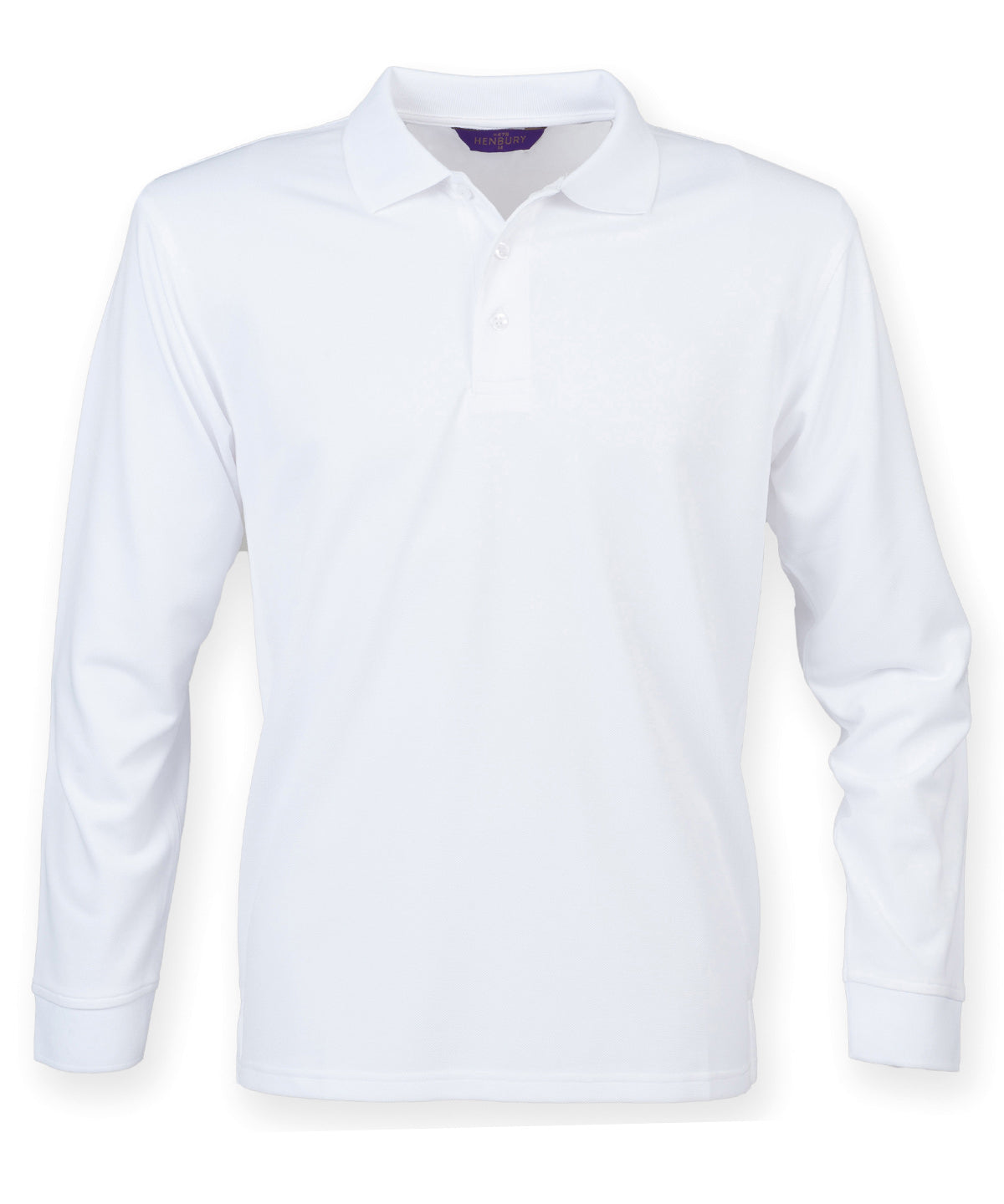 Henbury Coolplus Long Sleeve Polo Shirt Unisex Plus Sizes