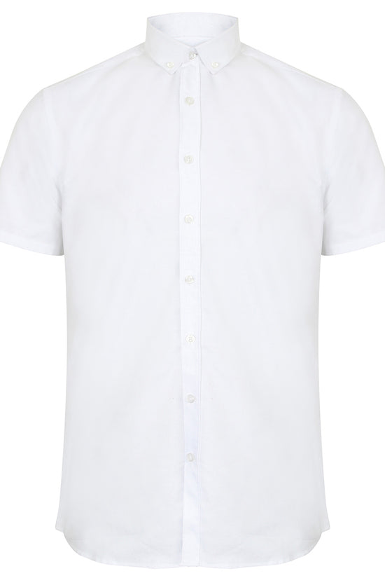 Henbury Modern Oxford Short Sleeve Shirt Regular Fit