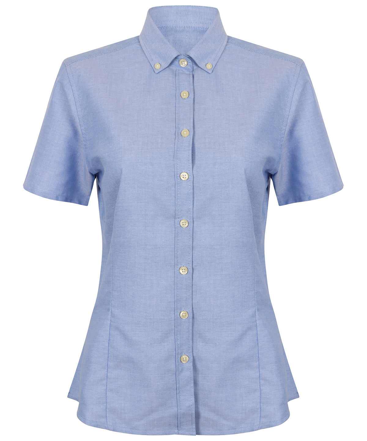 Henbury Womens Short Sleeve Oxford Shirt WrinkleResistant