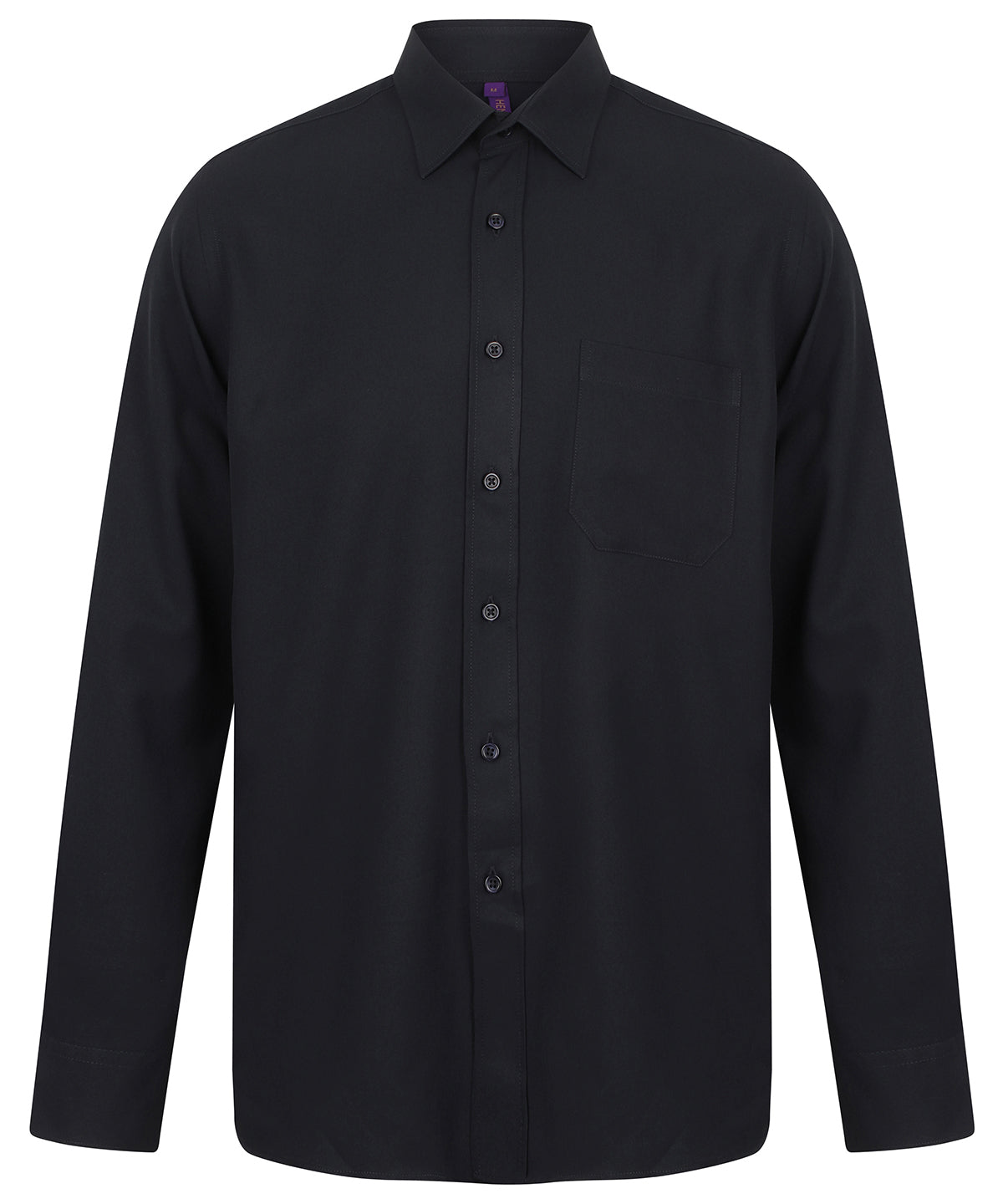 Henbury Wicking Antibacterial Long Sleeve Shirt Male Plus Sizes