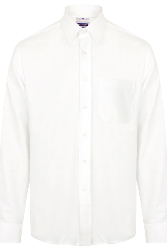 Henbury Wicking Antibacterial Long Sleeve Shirt Male Plus Sizes