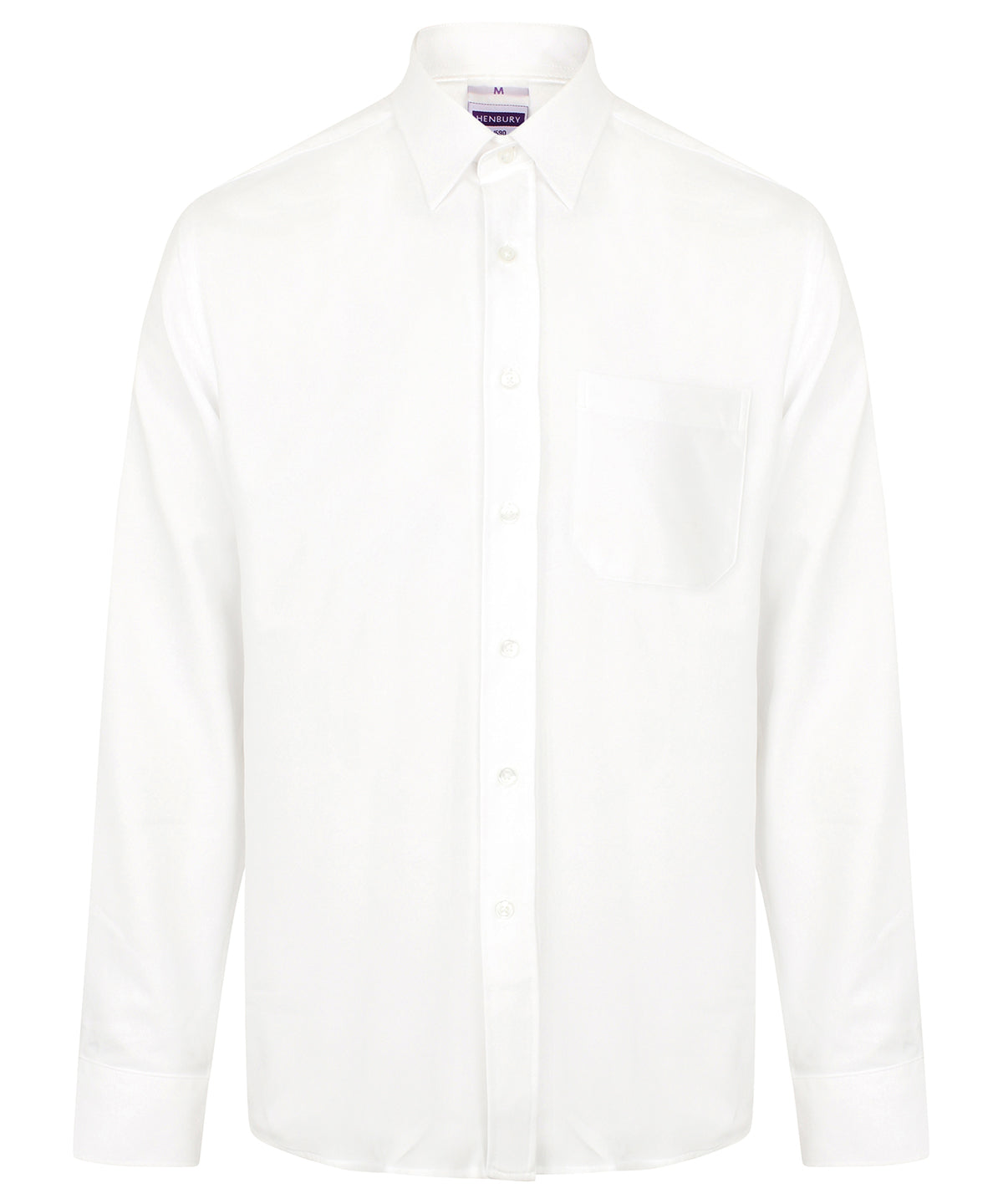 Henbury Wicking Antibacterial Long Sleeve Shirt Male Plus Sizes