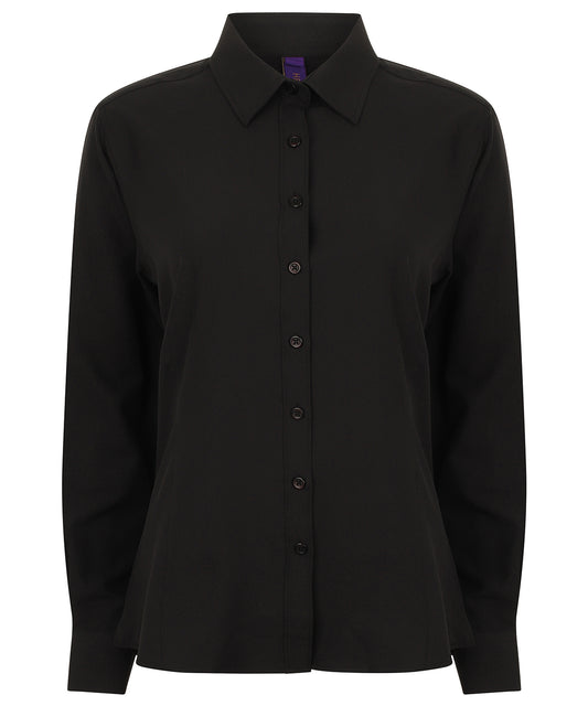 Henbury Womens Wicking Antibacterial Long Sleeve Shirt