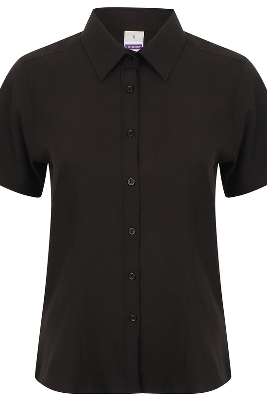 Henbury Womens Antibacterial Wicking Short Sleeve Shirt
