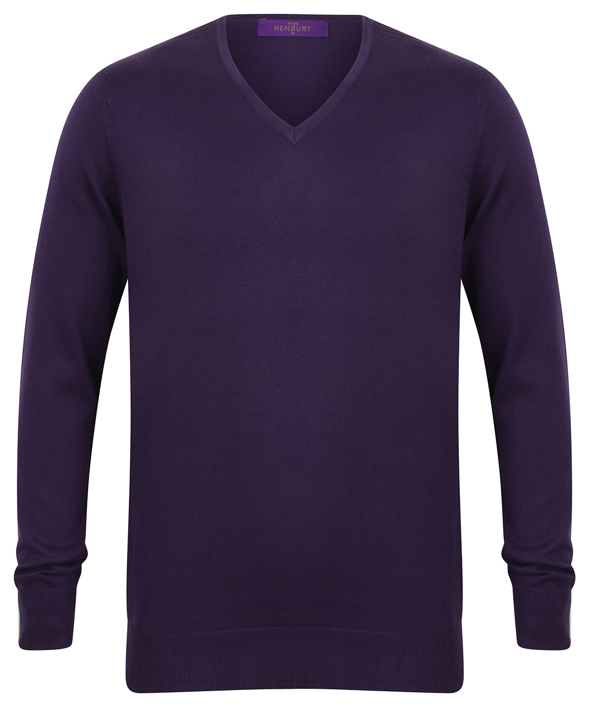 Henbury VNeck Jumper 12 Gauge Knitwear for Men