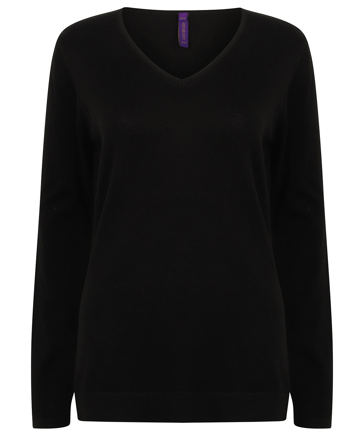 Henbury Womens 12 Gauge VNeck Jumper