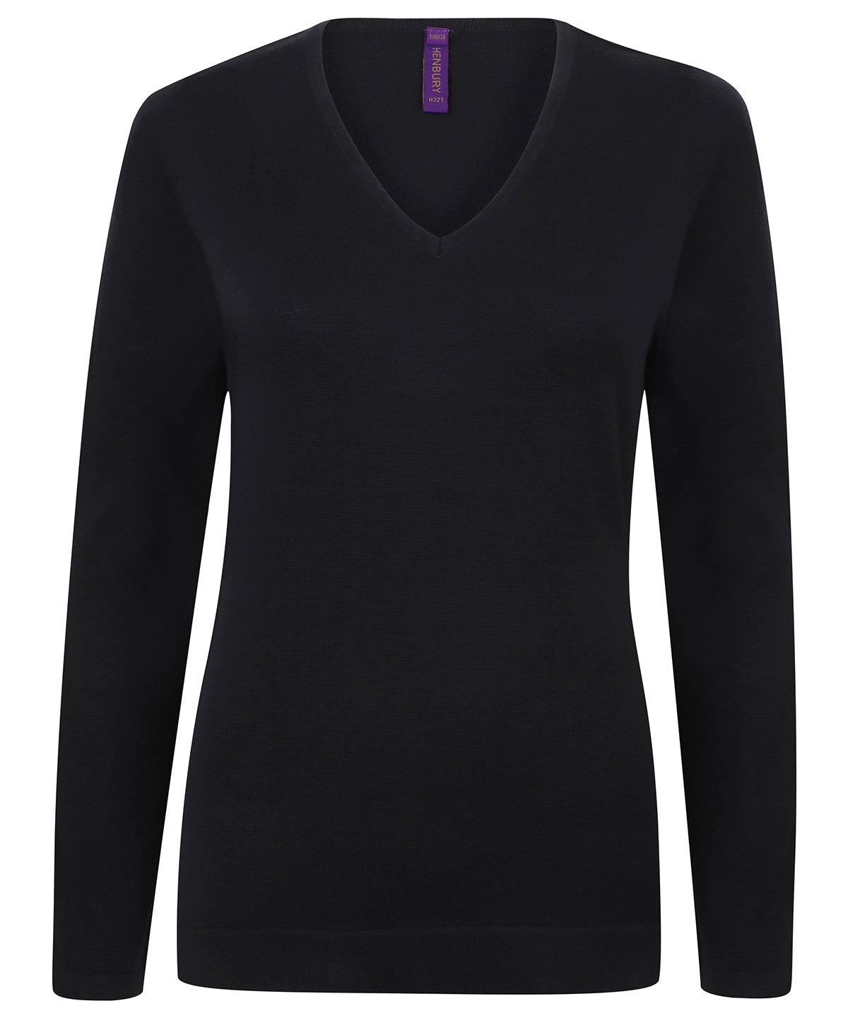 Henbury Womens 12 Gauge VNeck Jumper