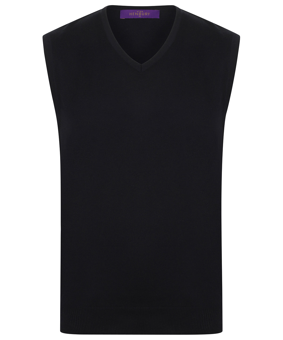 Henbury Sleeveless VNeck Jumper for Men in Plus Sizes