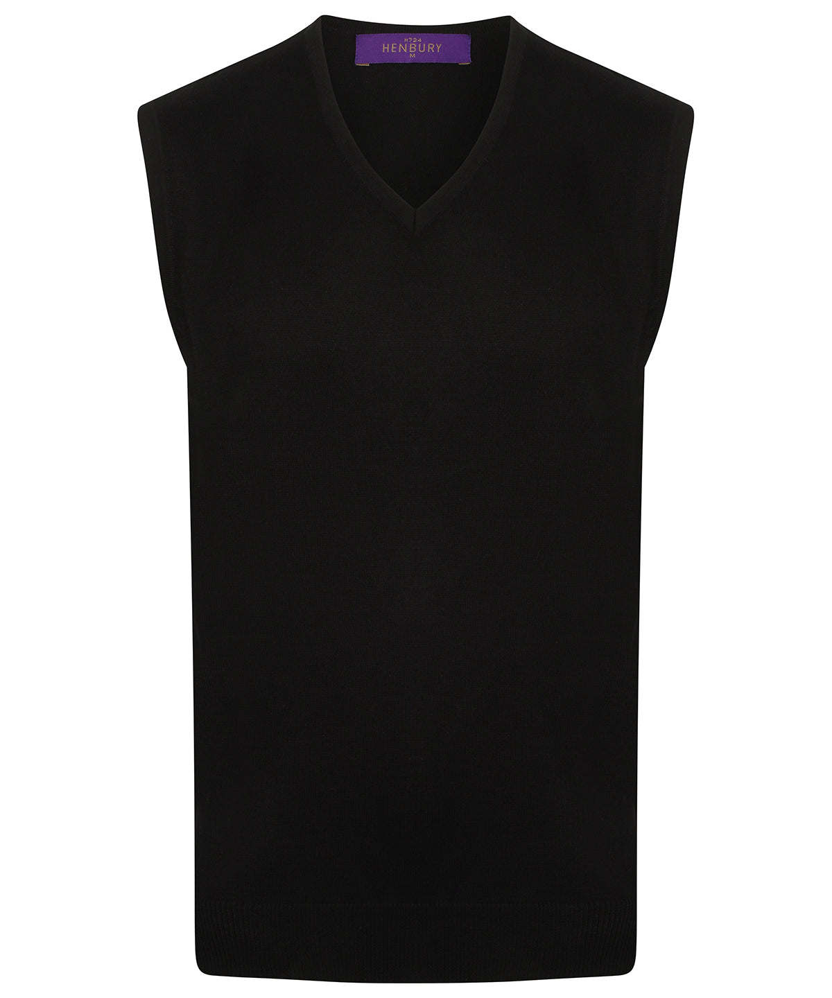 Henbury Sleeveless VNeck Jumper for Men in Plus Sizes