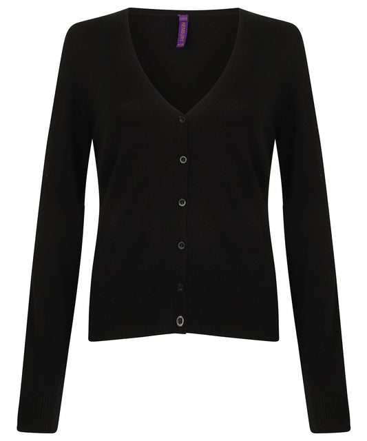 Henbury Womens VNeck Cardigan Plus Sizes