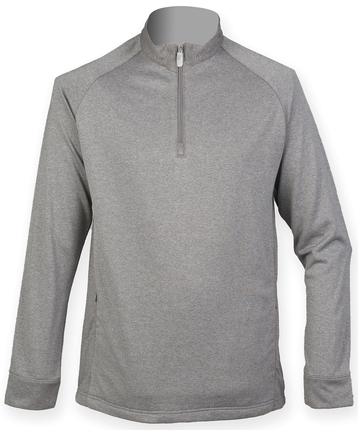 Henbury Mens QuarterZip Sweatshirt with Wicking Finish