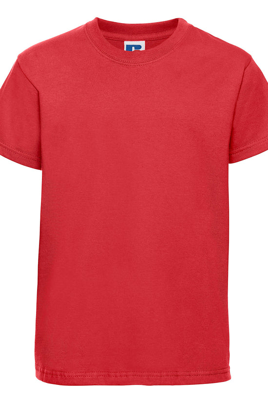 Russell Europe Kids Unisex Junior TShirt with ShouldertoShoulder Taping