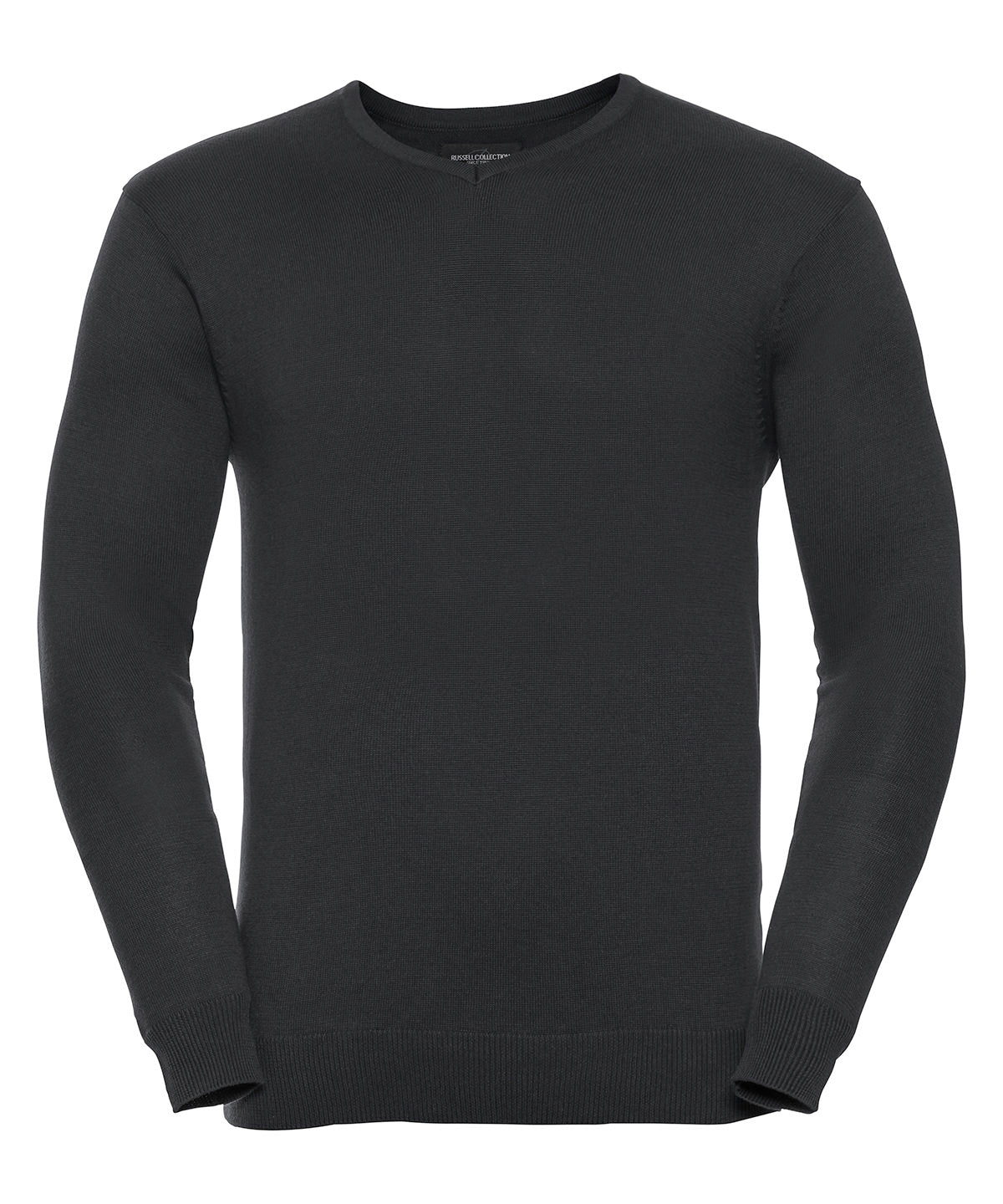 Russell Collection Mens VNeck Knitted Sweater in Plus Sizes