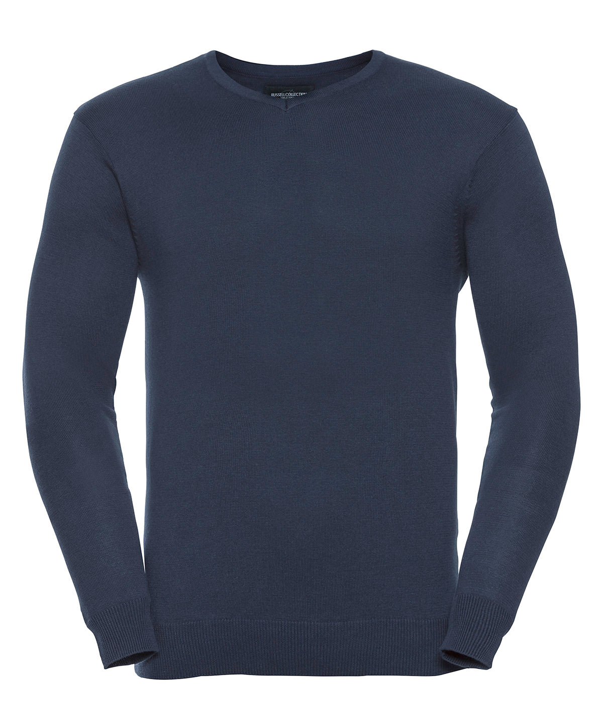 Russell Collection Mens VNeck Knitted Sweater in Plus Sizes