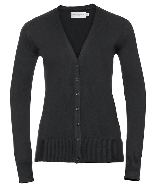 Russell Collection Womens Knitted VNeck Cardigan