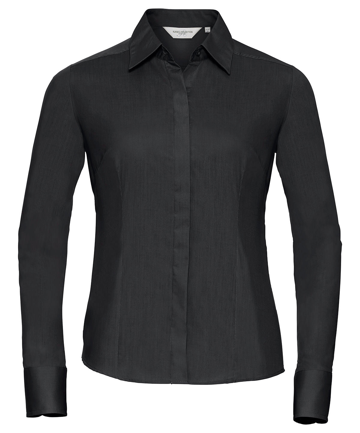 Russell Collection Womens Fitted Poplin Shirt