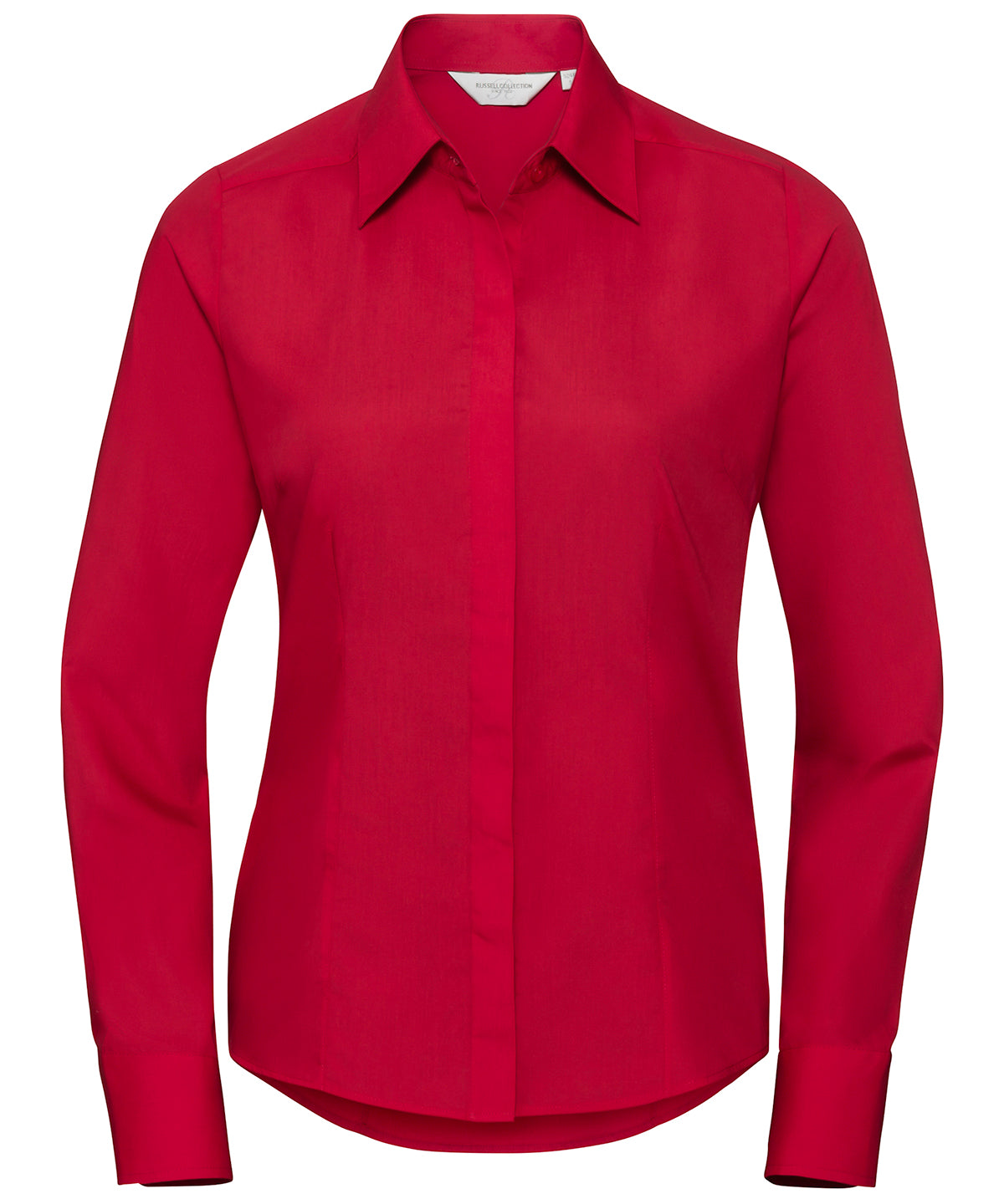 Russell Collection Womens Fitted Poplin Shirt