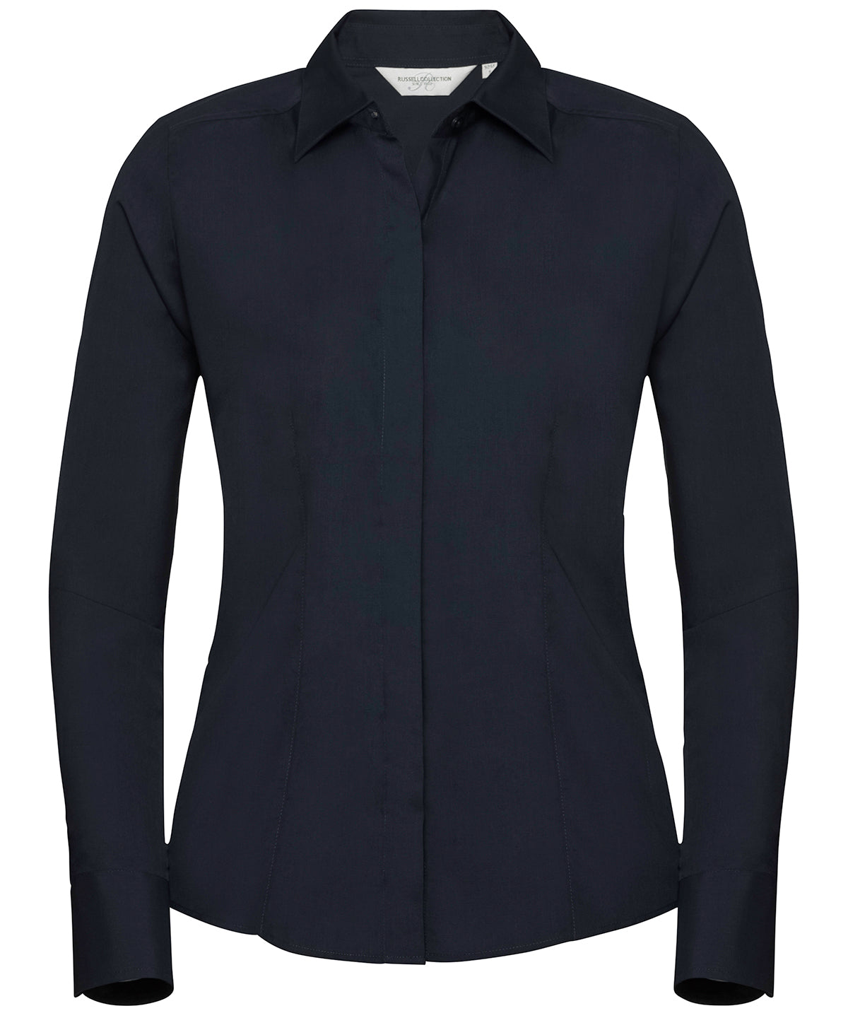 Russell Collection Womens Fitted Poplin Shirt